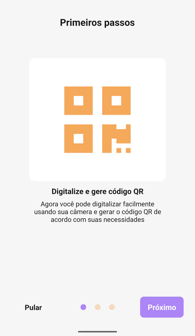 Captura do QR Code All In One para Android: Ler e criar. Introdução à leitura e à geração de QR.